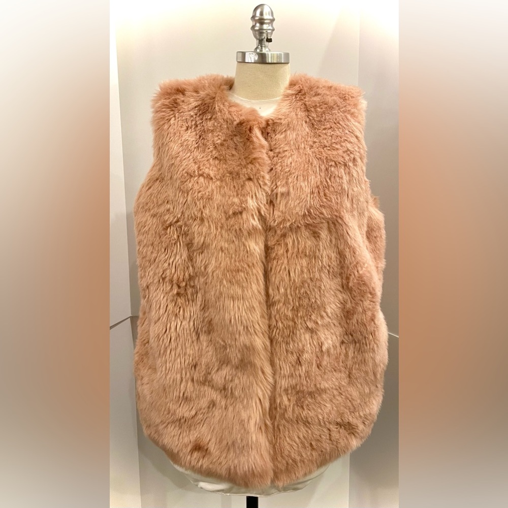 A New Day Light Link Faux Fur Vest, Women’s Size XL